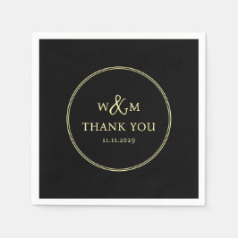 Guardanapo De Papel Casamento Simples Elegante Moderno Monograma