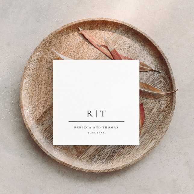 Guardanapo De Papel Casamento Simples Minimalista (Criador carregado)