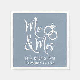 Guardanapo De Papel Casamento Sr. Dusty Blue