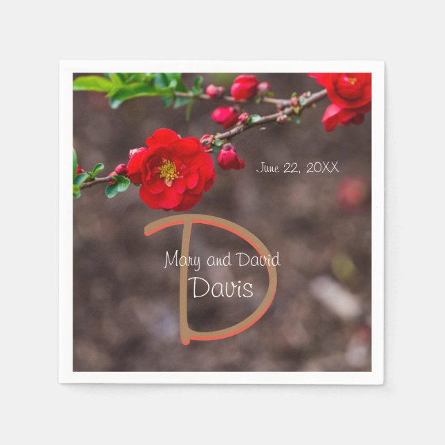 Guardanapo De Papel Casamento Superior de Scarlet (Frente)