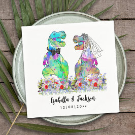 Guardanapo De Papel Casamento Temático de Dinossauros
