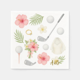 Guardanapo De Papel Casamento temático Golf Havaiano para golfista
