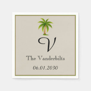 Guardanapo De Papel Casamento tropical da palmeira