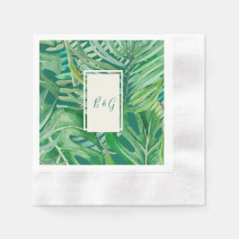 Guardanapo De Papel casamento tropical de esmerald greenery