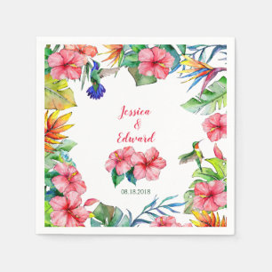 Guardanapo De Papel Casamento Tropical de Hibiscus Havaí