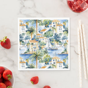 Guardanapo De Papel Casamento Tropical Mediterrânica