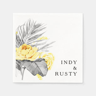 Guardanapo De Papel Casamento Tropical Moderno Napkins