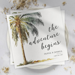 Guardanapo De Papel Casamento Tropical Palm Tree Beach Napkins
