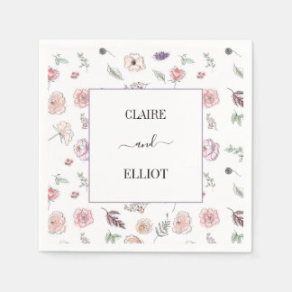 Guardanapo De Papel Casamento Verde Botânico Moderno Elegante