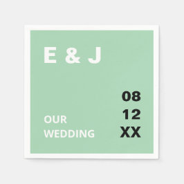 Guardanapo De Papel Casamento Verde da Modern Mint Napkins