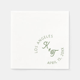Guardanapo De Papel Casamento Verde-Esmeralda Napkin
