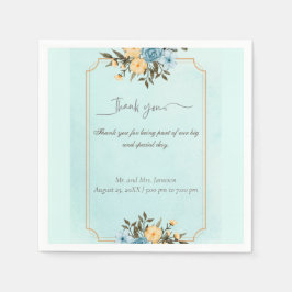 Guardanapo De Papel Casamento Verde Floral Clorideira Moderno Elegante