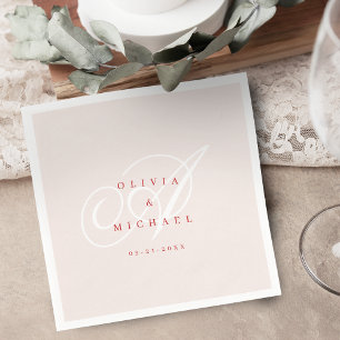 Guardanapo De Papel Casamento vintage elegante clássico caligrafia ros