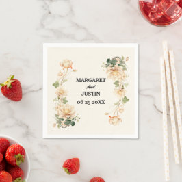 Guardanapo De Papel Casamento vintage Lotus Flower