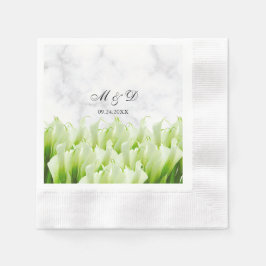 Guardanapo De Papel Casamento White Calla Lily Florals