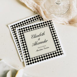 Guardanapo De Papel Casamento Xadrez Diamante Retro Dinheiro Antigo