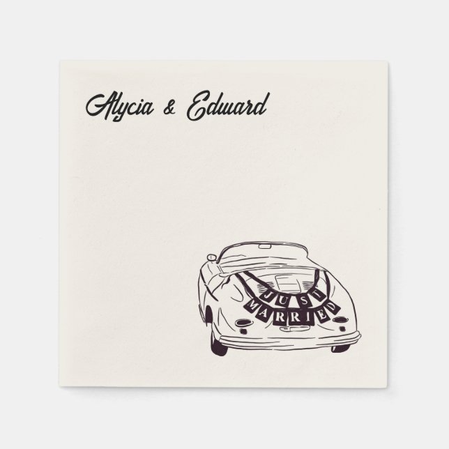 Guardanapo De Papel Casando Napkins. Personalize guardanapos. (Frente)