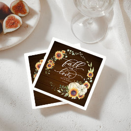 Guardanapo De Papel Casar com Vegetação Girassóis Chá de Noiva