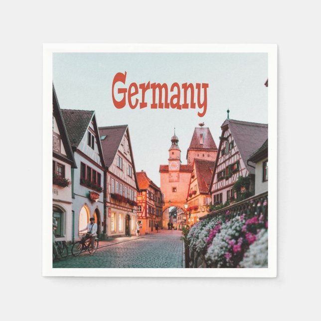 Guardanapo De Papel Casas de Linha da Alemanha (Frente)