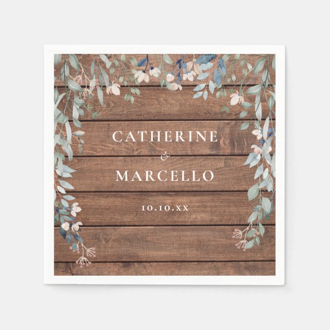 Guardanapo De Papel Cascata Rústica em Cascata Floral Cascata Casada S (Frente)