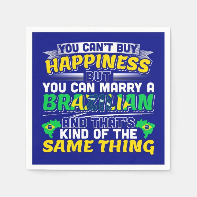 Guardanapo De Papel Case com um Brasileiro - Felicidade no Brasil (Frente)