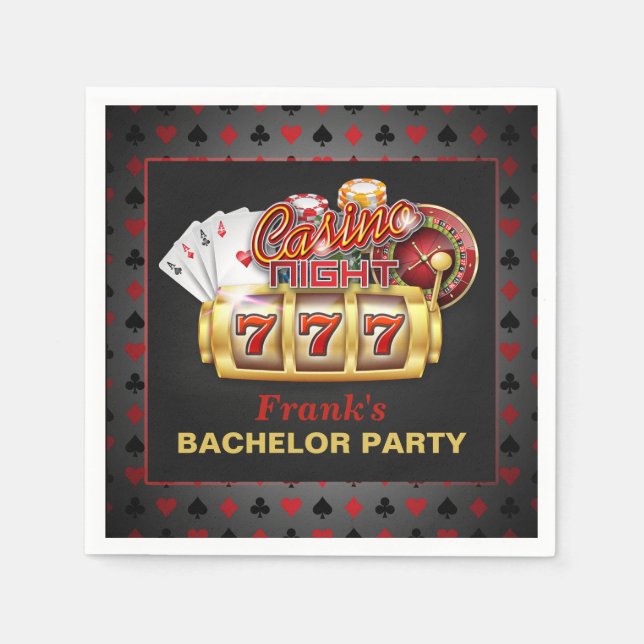 Guardanapo De Papel Casino Bachelor Party Paper Napkins (Frente)