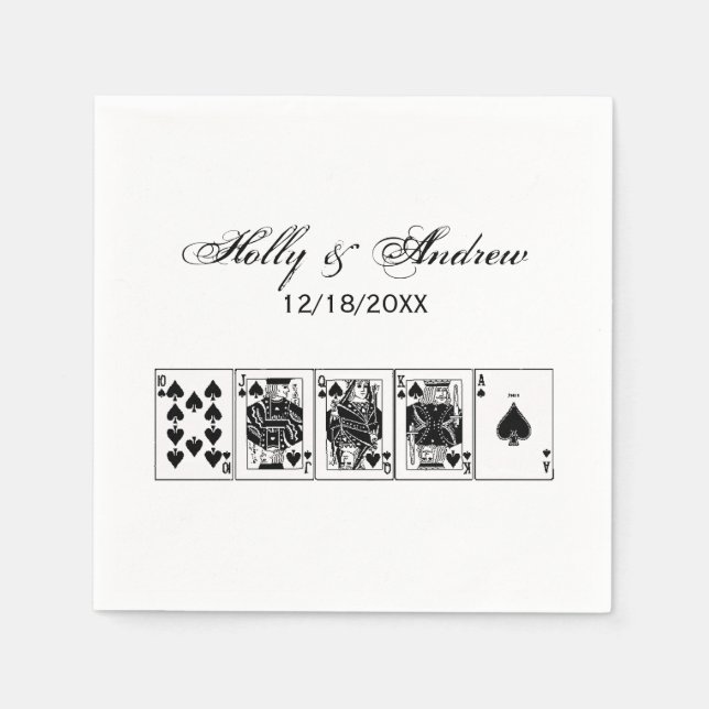Guardanapo De Papel Casino Night Poker Royal Hetero Flush Spades (Frente)