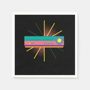 Guardanapo De Papel Casse Clássico do Gravador de Máquina VHS Colorida
