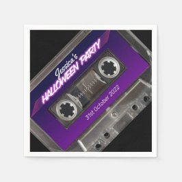Guardanapo De Papel Cassette Retro 80s Themed Mixtape Halloween Party