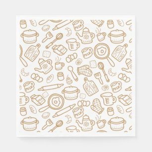 Guardanapo De Papel Castanho Branco de Kitchenware