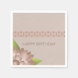 Guardanapo De Papel Castanho Com Matiz Rosada