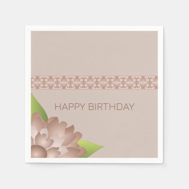 Guardanapo De Papel Castanho Com Matiz Rosada (Frente)