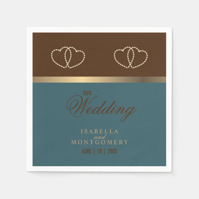 Guardanapo De Papel Castanho-de-chocolate e chás-escuros (Frente)