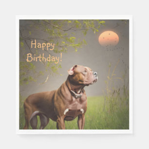 Guardanapo De Papel Castanho Digno Pitbull