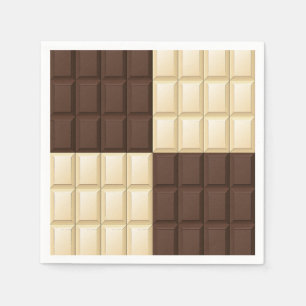 Guardanapo De Papel Castanho E Chocolate Branco