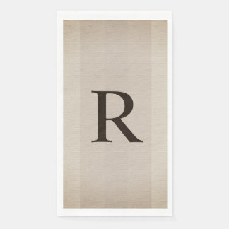 Guardanapo De Papel Castanho e Tom Neutros Texturizados Monogramas