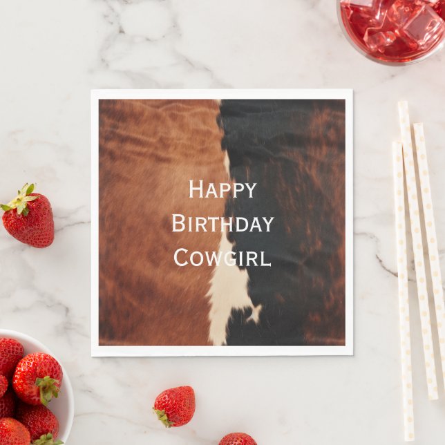 Guardanapo De Papel Castanho Negro Sudoeste Faux Cowhide (Insitu)