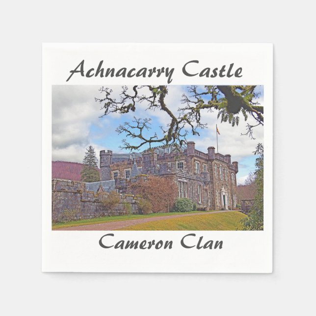 Guardanapo De Papel Castelo Achnacarry - Clan Cameron (Frente)