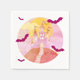 Guardanapo De Papel Castelo de Pink Spooky na Festa do Halloween em Hi