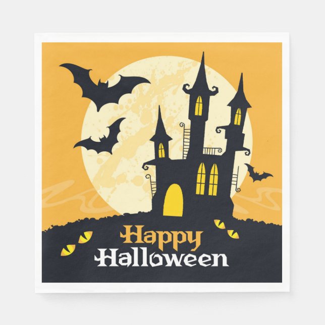Guardanapo De Papel Castelo Halloween Haunted (Frente)