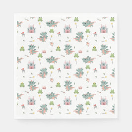 Guardanapo De Papel Castelo Medieval Dragon Knights Fairytale