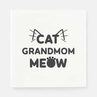 Guardanapo De Papel Cat Avó Meow Shirt - Presente