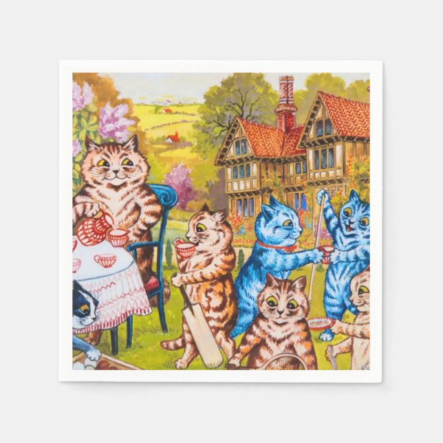 Guardanapo De Papel Cat Garden Party (Frente)