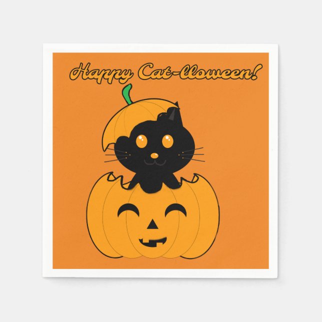 Guardanapo De Papel Cat-lloween  (Frente)