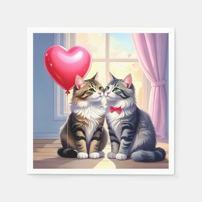 Guardanapo De Papel Cat Love (Frente)