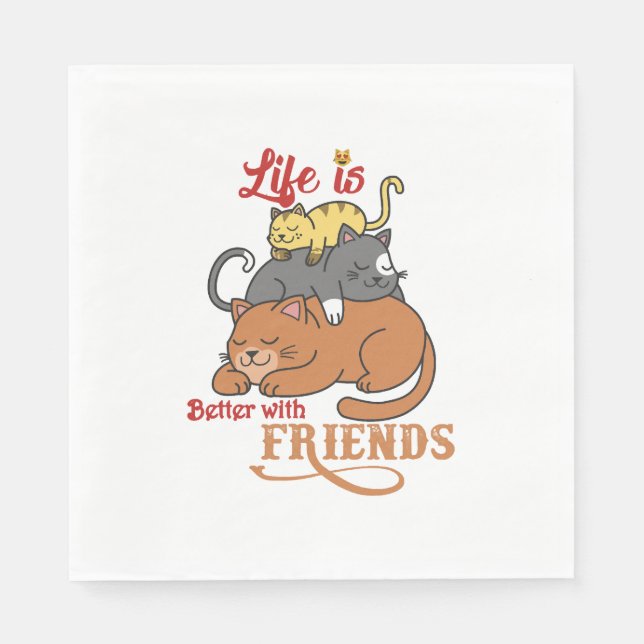 Guardanapo De Papel Cat Lover (Frente)