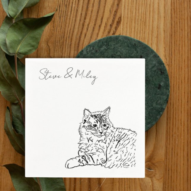 Guardanapo De Papel Cat Napkins para o cocktail de casamento Napkin (Criador carregado)