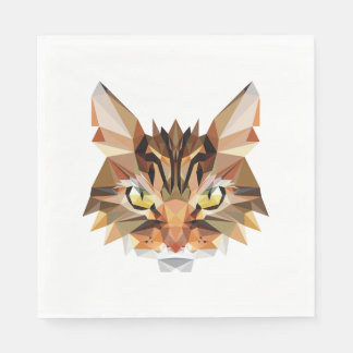 Guardanapo De Papel Cat polygon