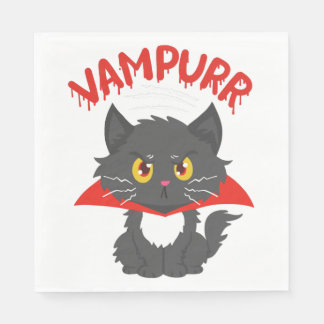 Guardanapo De Papel Cat Vampire Halloween