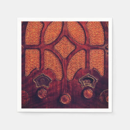 Guardanapo De Papel Catedral antiga de deco elegante de madeira de rád